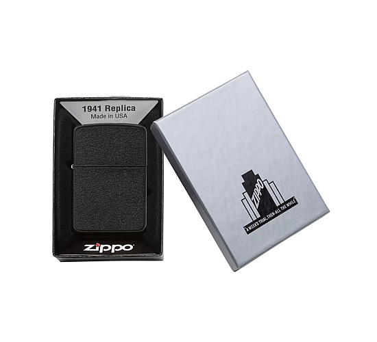 1941 replica black crackle zippo giftbox