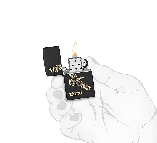 60001347 zippo eagle black