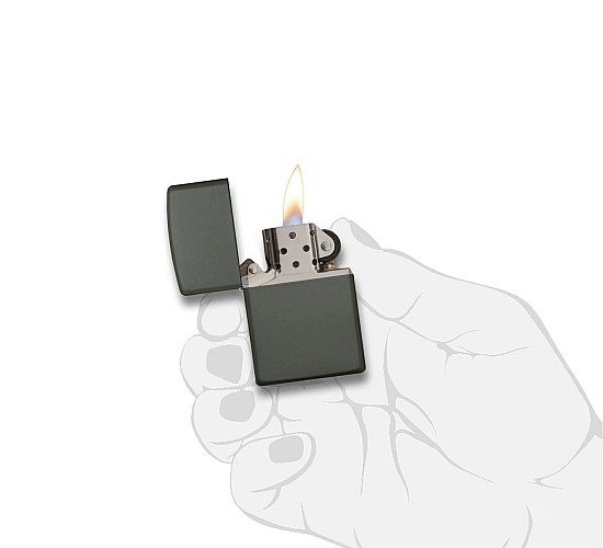 60001436 zippo classic green matte