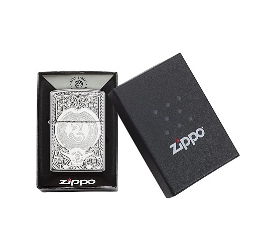 Armor anne stokes zippo chrome dragon