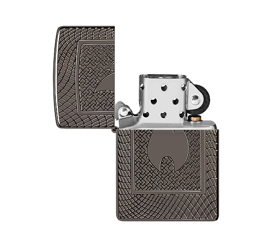 Armor flame pattern design zippo black ice