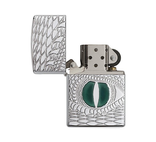 Armor zippo dragon eye epoxy inlay