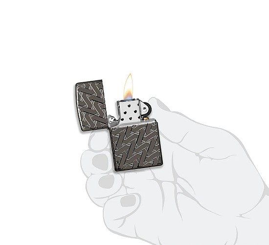Armor zippo geometric weave design