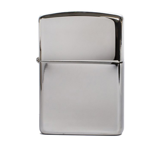 Armor zippo aansteker high polished chrome