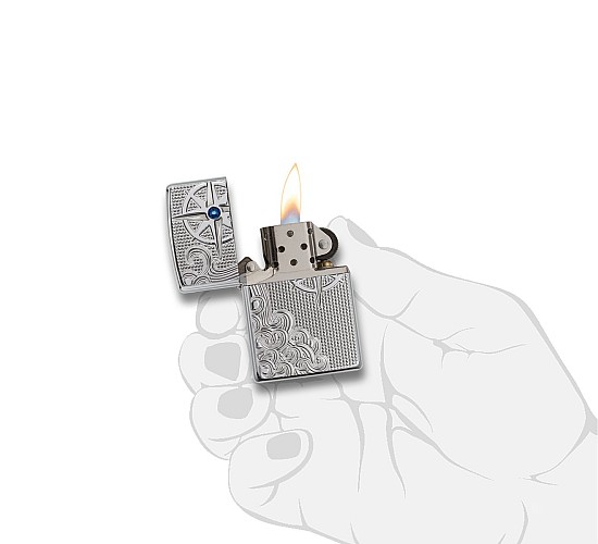 Armor zippo nautic waves crystal