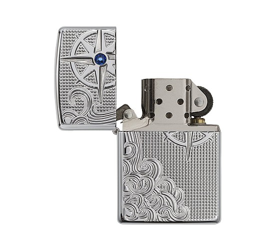 Armor zippo nautic waves kristal