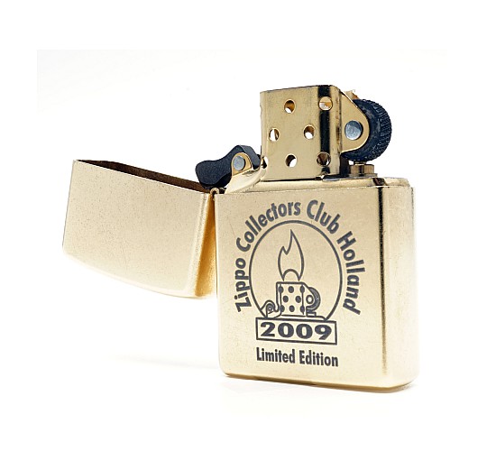 Brass zippo limited inside open
