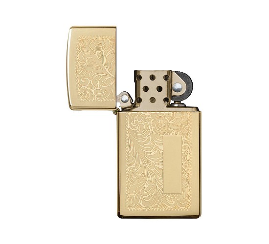 Zippo met Venetian design elegante slim zippo