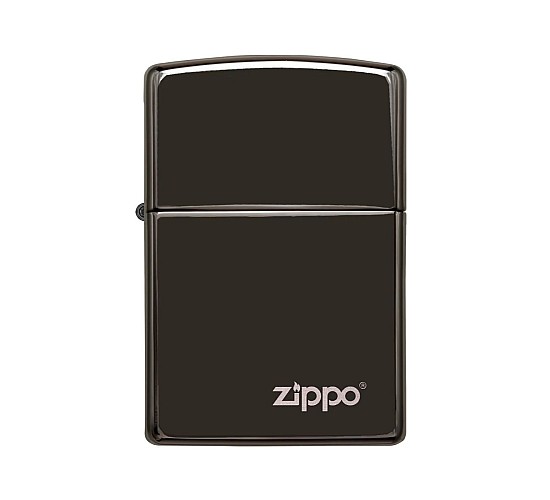 Classic ebony zippo logo