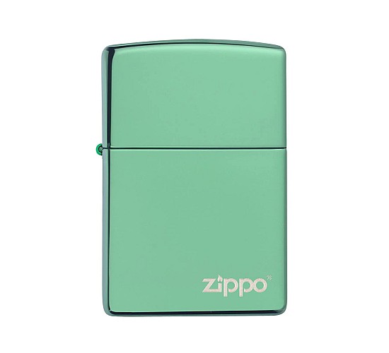 Classic high polish green zippo with logo