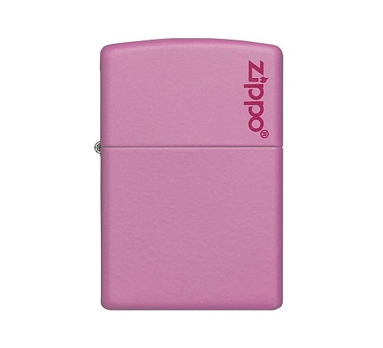 Classic pink matte zippo logo