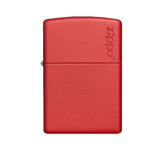 Classic red matte zippo logo