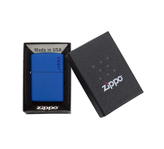 Doosje met de Royal blue (+ logo) van Zippo
