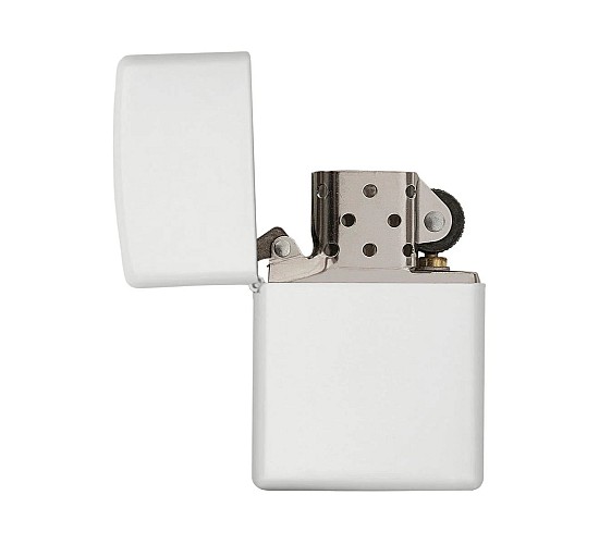 Classic white matte zippo