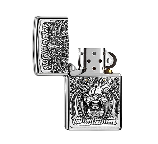 Classic zippo art lion