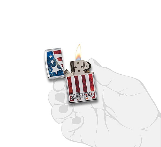 Classic zippo flag of the united states
