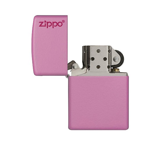Classic zippo pink matte with logo
