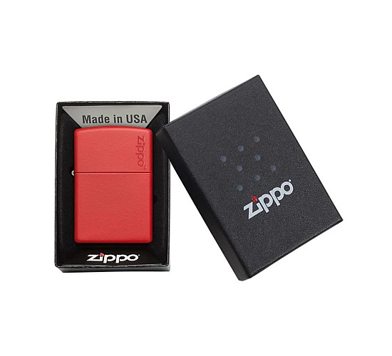 Doosje met de Red matte (+ logo) van Zippo
