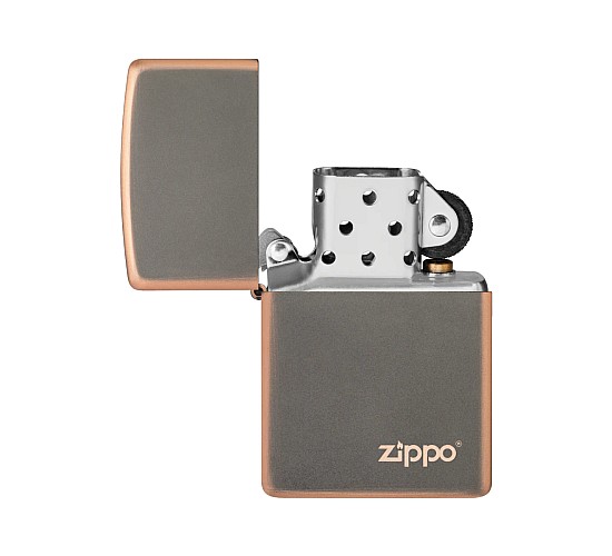 Classic zippo rustic bronze logo