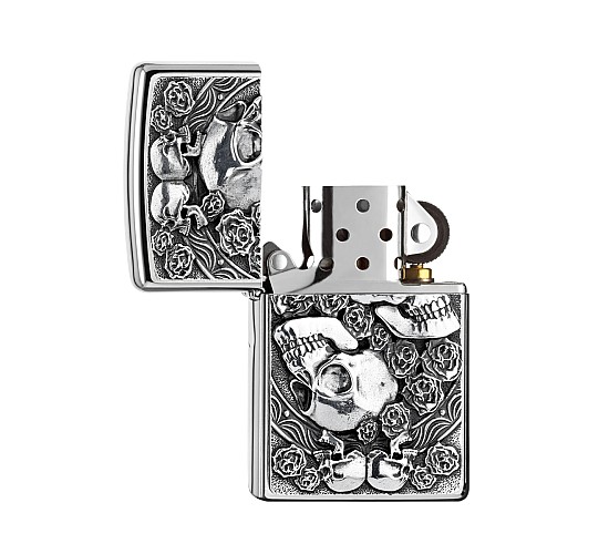 Classic zippo skulls and roses