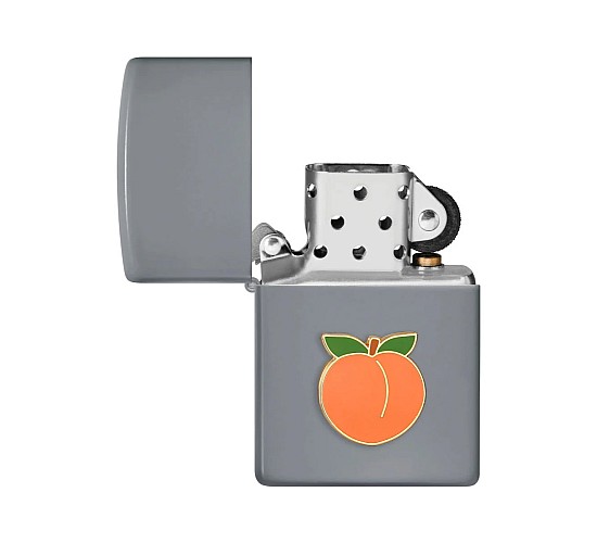 Flat gray zippo foodie peach