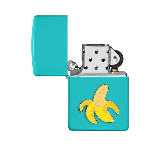 Flat turquoise zippo foodie banana