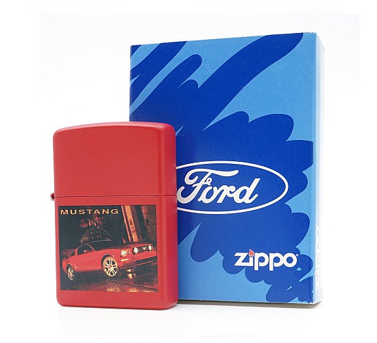 Ford zippo bleu box red lighter
