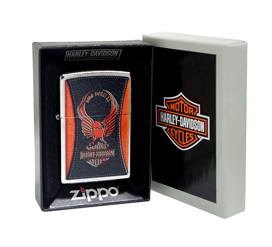Zippo Harley Davidson logo ride forever eagle design