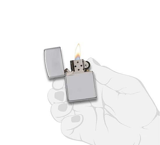 Heavy wall high polish chrome zippo