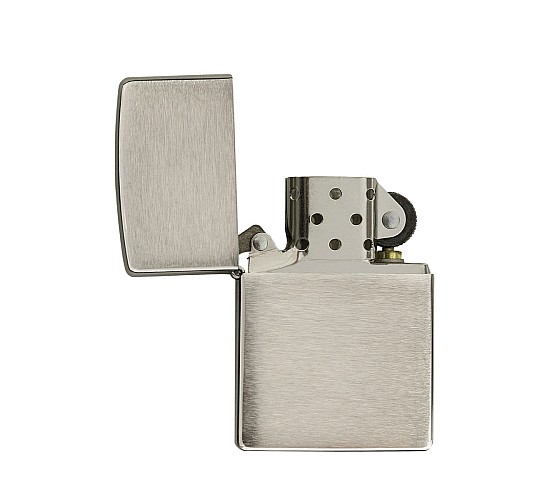 Heavy wall zippo armor brushed chrome