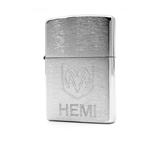 Hemi zippo dodge chrome brushed