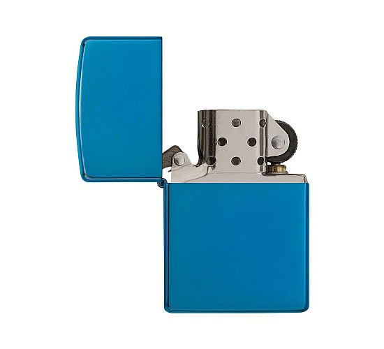 High polish blue zippo