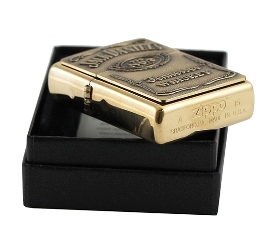 Zippo Jack Daniel's label (brass) bradford Zippo 60001212