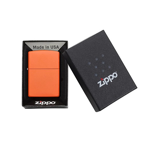 Doosje met de Orange matte  van Zippo