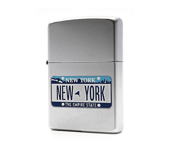 New york plate zippo 2004 satin