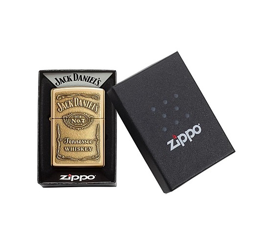 Doosje met de Jack Daniel's Brass van Zippo