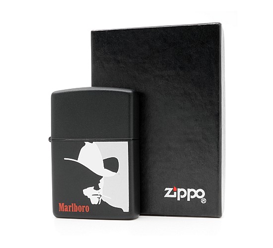 Old zippo box black lighter marlboro
