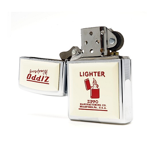 Open inside zippo 2003 chrome
