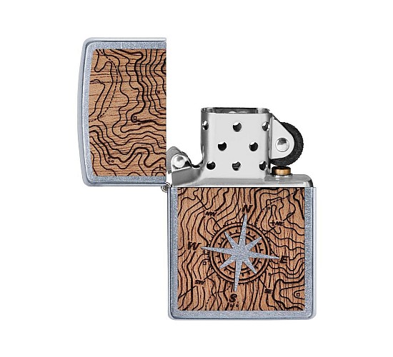 Open zippo aansteker woodchuck