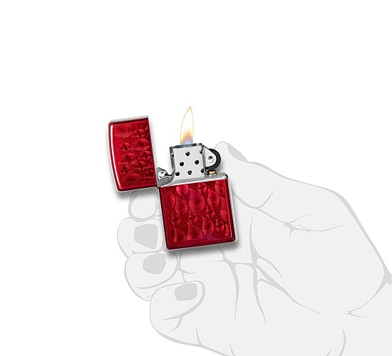 Red candy apple zippo flame design