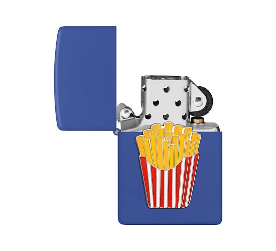 Royal blue matte zippo foodie fries