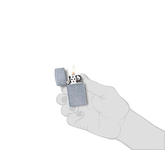 Slim zippo street chrome
