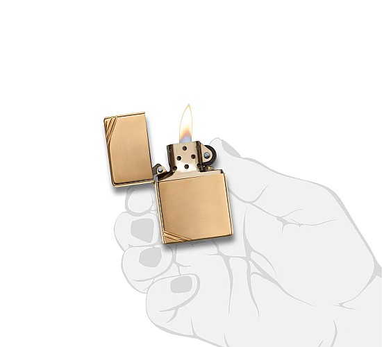 Vintage brass high polished zippo