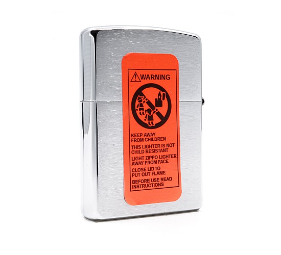 Warning back dodge zippo new