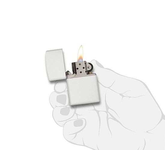 White matte zippo