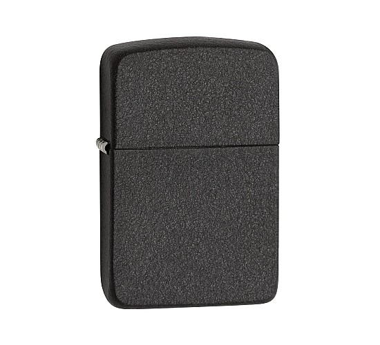 Zippo Replica 1941 Black Crackle™ antraciet zwarte aansteker met ruwe Black Crackle afwerking