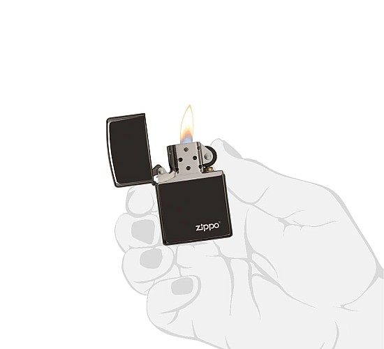 Zippo aansteker ebony logo