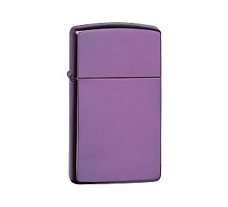 Zippo Abyss slim aansteker in glanzend paars met gepolijste afwerking