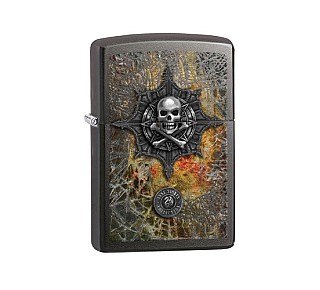 Zippo Gray dusk skull