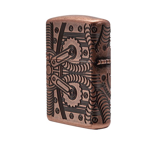 Zippo armor 360 gears antique copper multicut